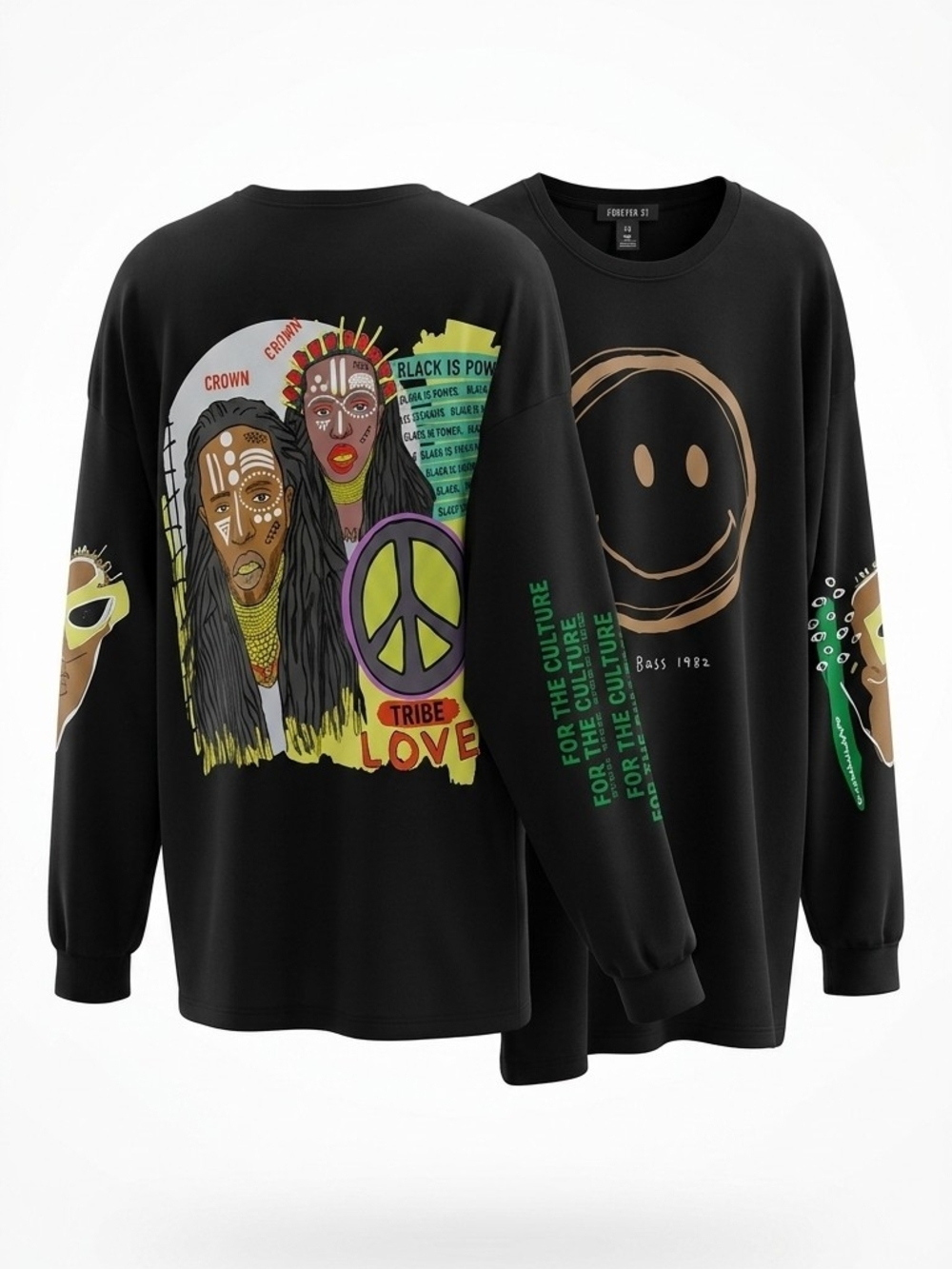 Forever 21 x Ron Bass "For The Culture" Graphic Long Sleeve Tee